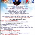 CẦU NGUYỆN CHO BÀ CATARINA NGUYỄN THỊ CÔNG