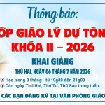 Lớp giáo lý Dự Tòng khóa II năm 2026