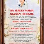 CẦU NGUYỆN CHO BÀ TERSA MARIA NGUYỄN THỊ NGỌC