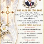 CẦU NGUYỆN CHO ÔNG GIUSE BÙI CÔNG ĐÔNG