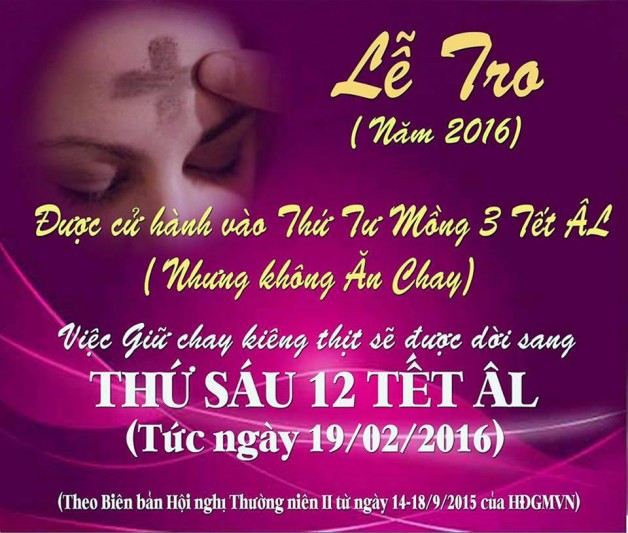 Lời Chúa thứ tư Lễ Tro 2016 (10/02/2016) – (Mt 6, 1-6. 16-18) – MÙA CHAY THÁNH 2016
