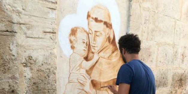 Thánh Antôn với nghệ thuật vẽ trên tường