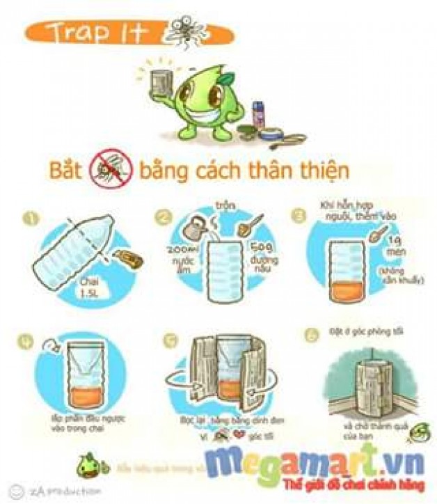 Cách làm bẫy bắt muỗi