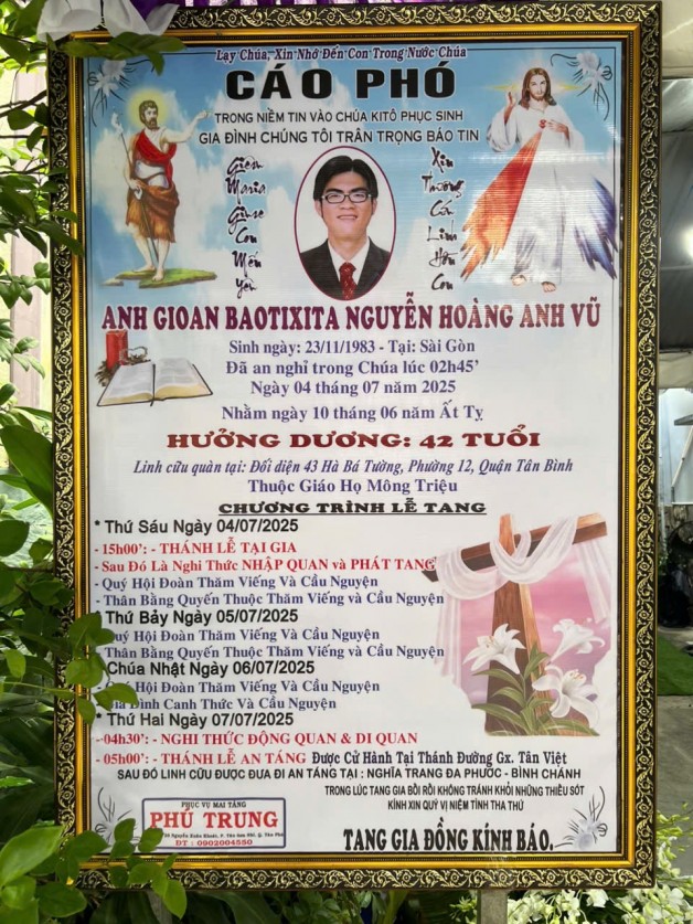 CẦU NGUYỆN CHO ANH GIOAN BAOTIXITA NGUYỄN HOÀNG ANH VŨ