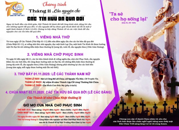 Tháng 11 Cầu Nguyện Các Tín Hữu Đã Qua Đời