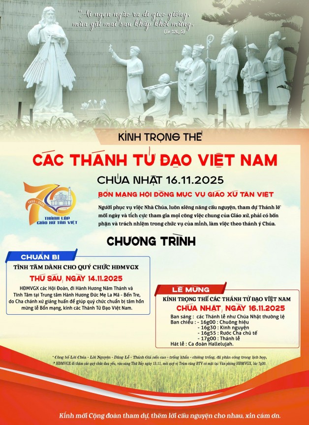 Kính Trọng Thể Các Thánh Tử Đạo Việt Nam