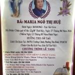 CẦU NGUYỆN CHO BÀ MARIA NGÔ THỊ HUỆ