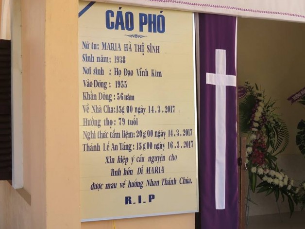 HỘI DÒNG MTG CÁI MƠN : THÁNH LỄ AN TÁNG NỮ TU MARIA HÀ THỊ SINH