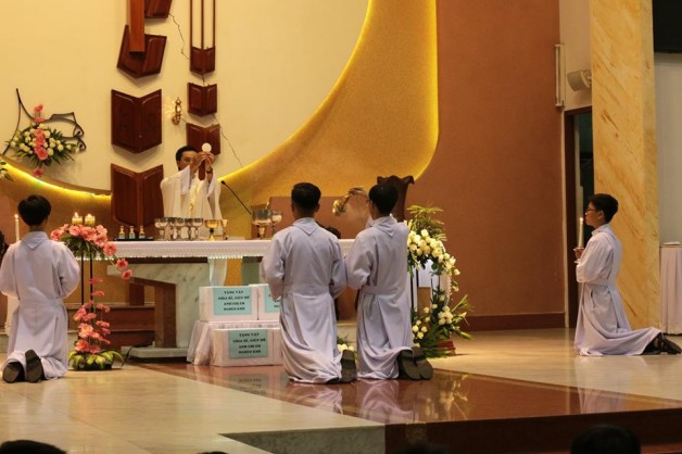 Thánh Lễ Tiệc Ly Thiếu Nhi thứ năm tuần Thánh 2017 tại GX Tân Việt