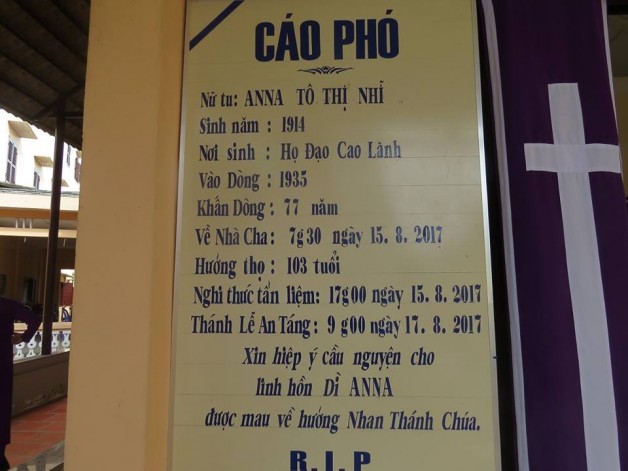 CÂY ĐẠI THỤ CỦA DÒNG MẾN THÁNH GIÁ CÁI MƠN ĐÃ NGÃ