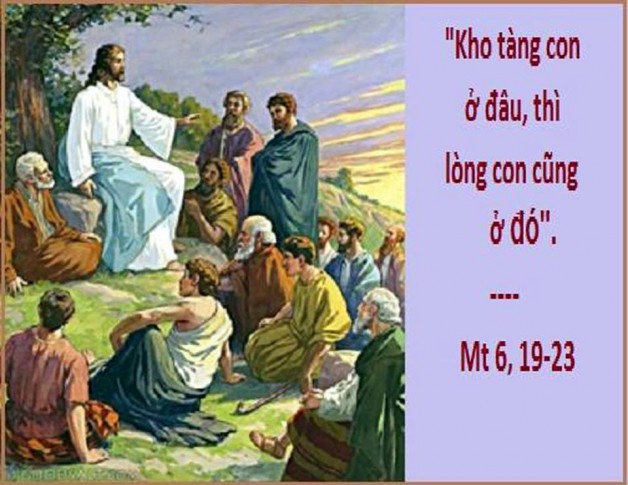 LỜI CHÚA THỨ SÁU TUẦN XI THƯỜNG NIÊN NĂM CHẴN (23/6/2018) – (Mt 6, 19-23) – THÁNG THÁNH TÂM CHÚA GIÊSU
