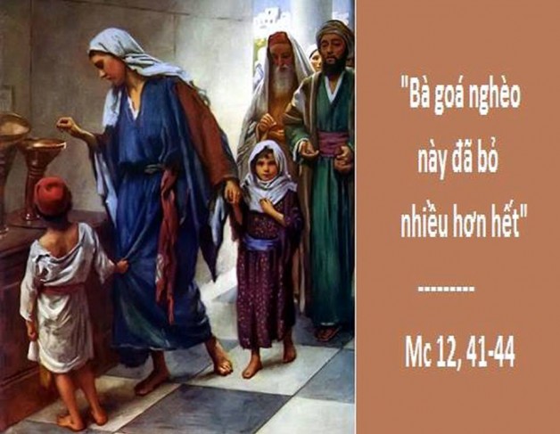 LỜI CHÚA CHÚA NHẬT XXXII THƯỜNG NIÊN NĂM B (11/11/2018) – (Mc 12, 41-44 hoặc 38-44) – THÁNG CẦU CHO CÁC LINH HỒN