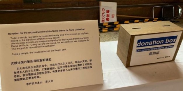 Một ngôi chùa ở Nhật huy động quyên góp cho Nhà thờ Đức Bà