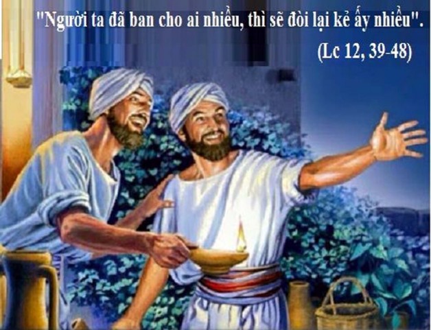 LỜI CHÚA THỨ TƯ TUẦN XXIX THƯỜNG NIÊN NĂM LẺ (23/10/2019) – (Lc 12, 39 – 48) – THÁNG MÂN CÔI KÍNH ĐỨC MẸ