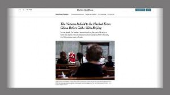New York Times đưa tin: Trung quốc nói đã đã tấn công mạng Vatican giữa lúc đàm phán