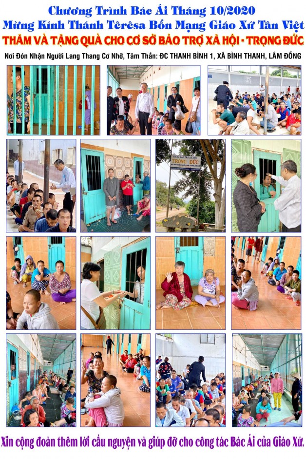 BÁC ÁI THÁNG 10 MỪNG KÍNH THÁNH TÊRÊSA BỔN MẠNG GIÁO XỨ TÂN VIỆT