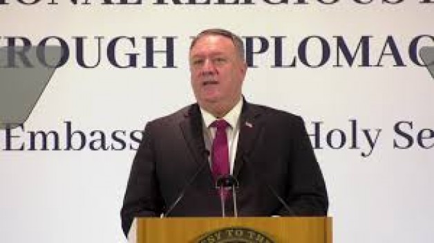 Ngoại trưởng Hoa Kỳ Mike Pompeo nhắc lại các biện pháp của Bắc Kinh đàn áp người Công giáo