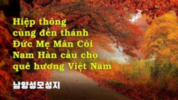 7g tối 25/8: Hiệp thông cùng đền thánh Đức Mẹ Mân Côi Nam Hàn cầu cho Sài Gòn và quê hương Việt Nam