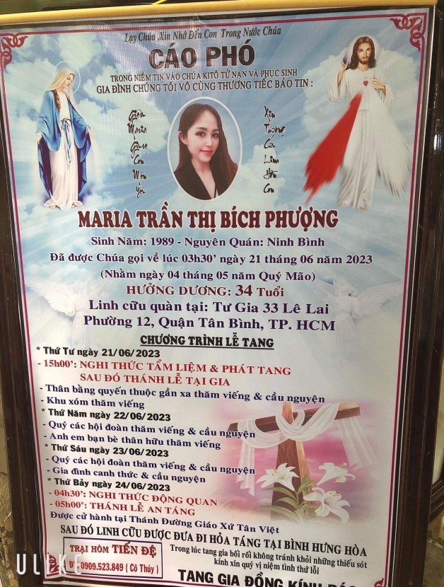 CẦU NGUYỆN CHO CHỊ MARIA TRẦN THỊ BÃCH PHƯỢNG