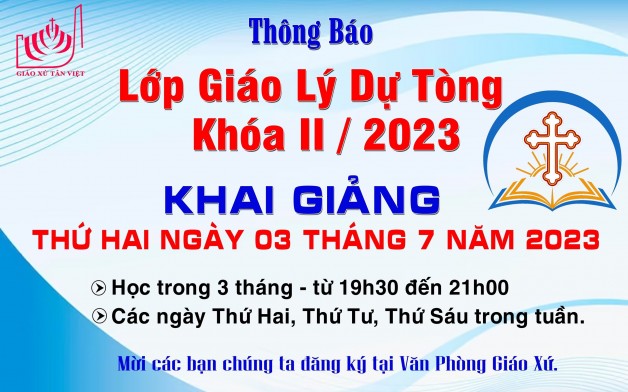 Lớp Giáo Lý Dự Tòng khóa 2 năm 2023