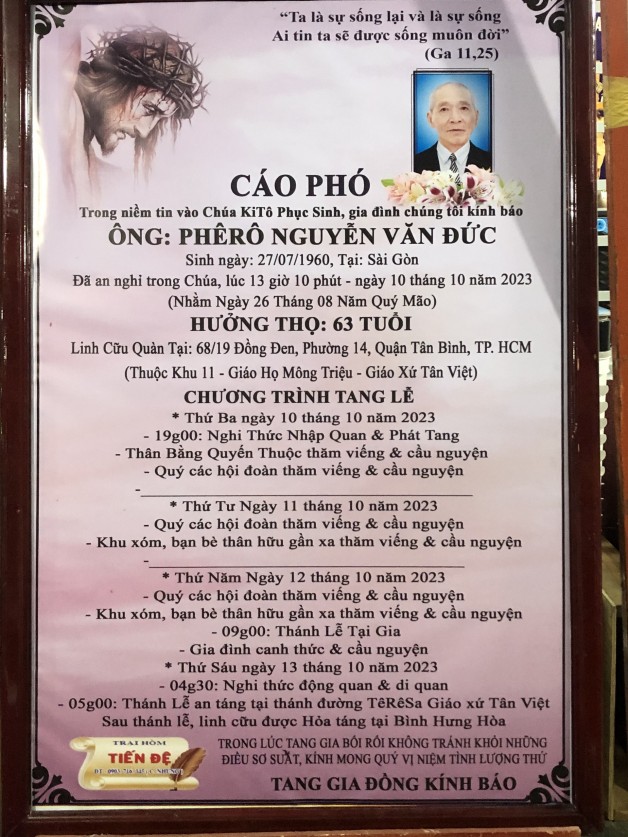 CẦU NGUYỆN CHO ÔNG PHÊRÔ NGUYỄN VĂN ĐỨC