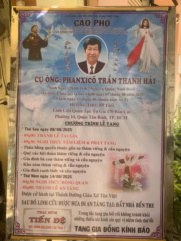 CẦU NGUYỆN CHO CỤ ÔNG PHANXICÔ TRẦN THANH HẢI