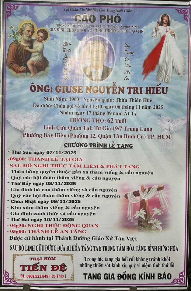 CẦU NGUYỆN CHO ÔNG GIUSE NGUYỄN TRI HIẾU