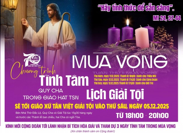 Chương Trình Tĩnh Tâm Mùa Vọng