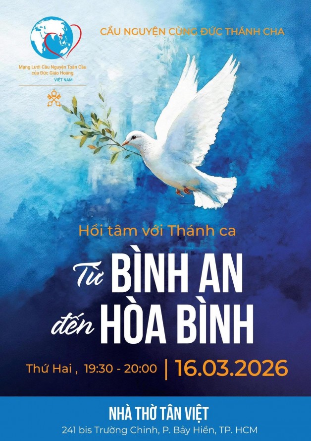 Cầu nguyện theo ý Đức Thánh Cha tháng 3/2026 “CẦU CHO VIỆC GIẢI TRỪ VŨ KHÍ VÀ HOÀ BÌNH”