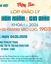 Lớp Giáo Lý Hôn Nhân và Gia Đình khóa I 2026