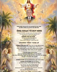 CẦU NGUYỆN CHO ÔNG GIOAN TÔ DUY MINH