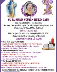CẦU NGUYỆN CHO CỤ BÀ MARIA NGUYỄN THỊ KIM OANH
