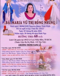 CẦU NGUYỆN CHO BÀ MARIA VŨ THỊ HỒNG NHUNG