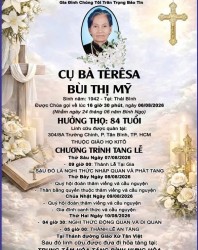 CẦU NGUYỆN CHO CỤ BÀ TÊRESA BÙI THỊ MỸ