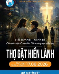 Cầu nguyện theo ý Đức Thánh Cha tháng 8/2026 “CẦU CHO VIỆC LOAN BÁO TIN MỪNG TẠI PHỐ THỊ”