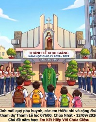 Thánh Lễ Khai Giảng năm học Giáo Lý 2026-2027