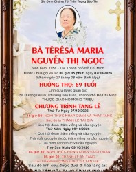 CẦU NGUYỆN CHO BÀ TERSA MARIA NGUYỄN THỊ NGỌC